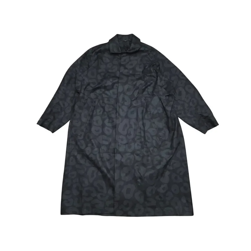 Lululemon LAB Leopard Print Overcoat Black Size Medium